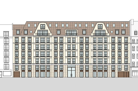 neubau eines mehrfamilienhauses mit tiefgarage augustenstraße / münchen